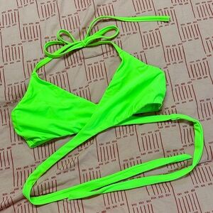 Hollister Neon Green Bikini Top